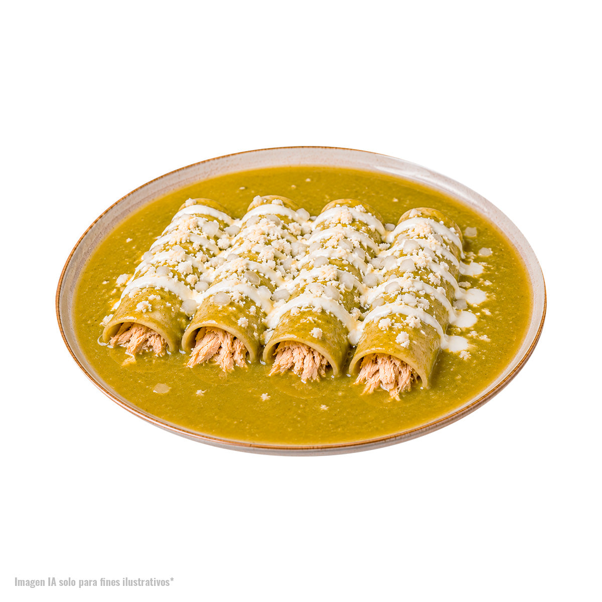 Orden de 4 Enchiladas Verdes con Pollo