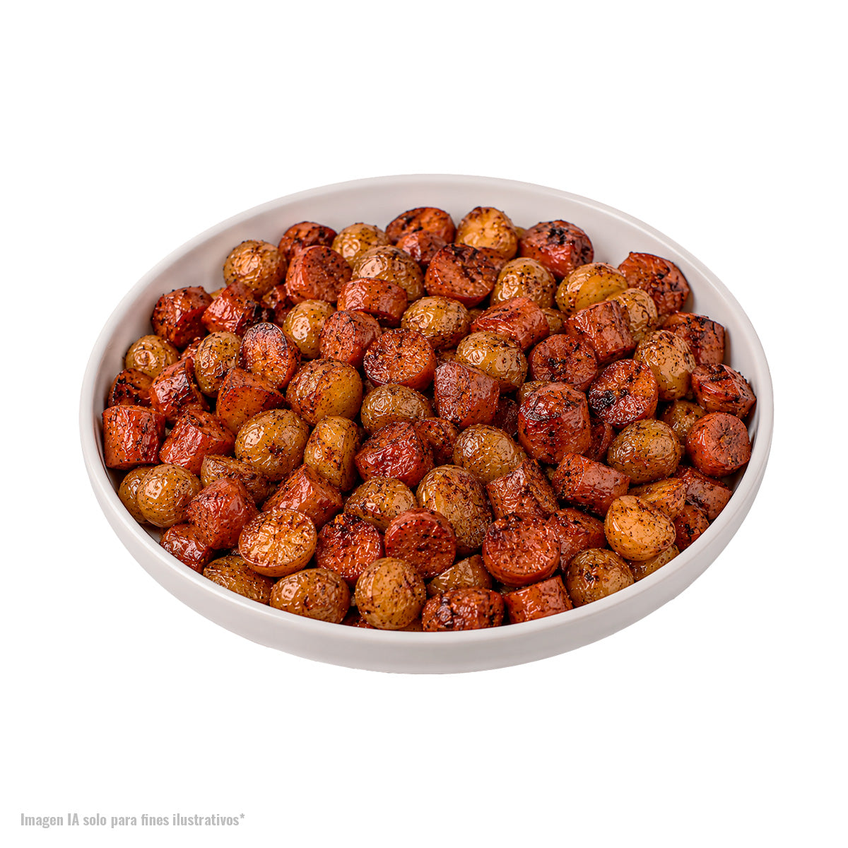 Papas Cambray con Salchichas Asadas (Un medio)
